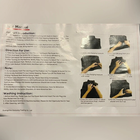 Heated Vest Smart Fleece USB Rechargeable Thermal Outdoor Hunting - Picture 11 of 11